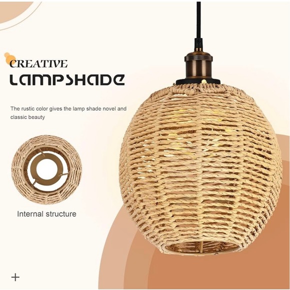 Simulation Rattan Lamp Shade - Picture 5 of 13
